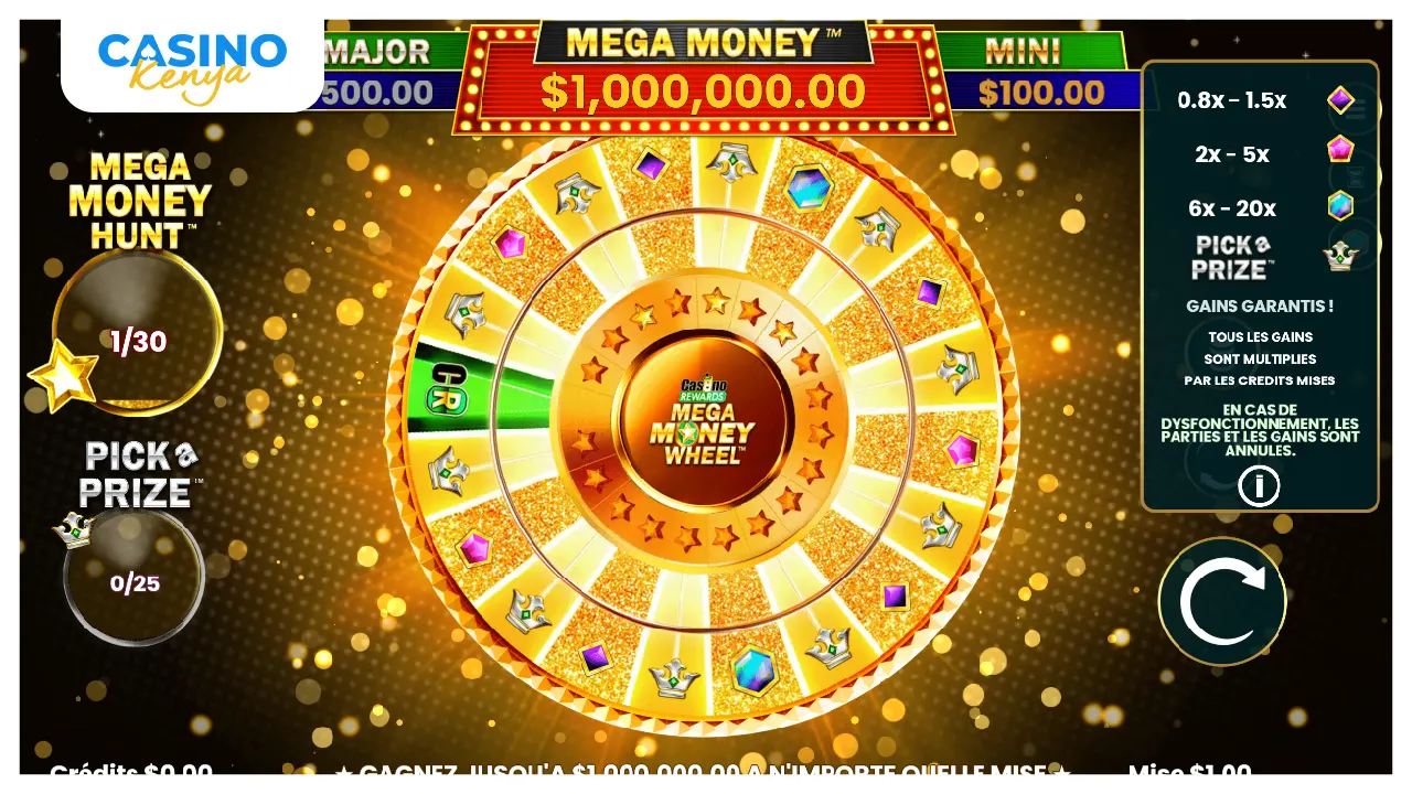 Casino Rewards Mega Money Wheel Screenshot k2