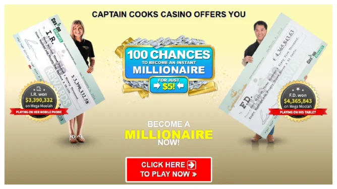 Captain Cooks 100 Free Spins