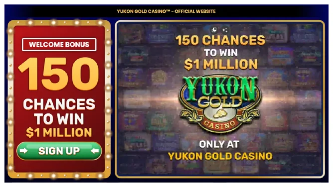 Yukon Gold 150 Free Spins