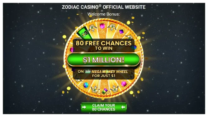 Zodiac Casino 80 Free Spins