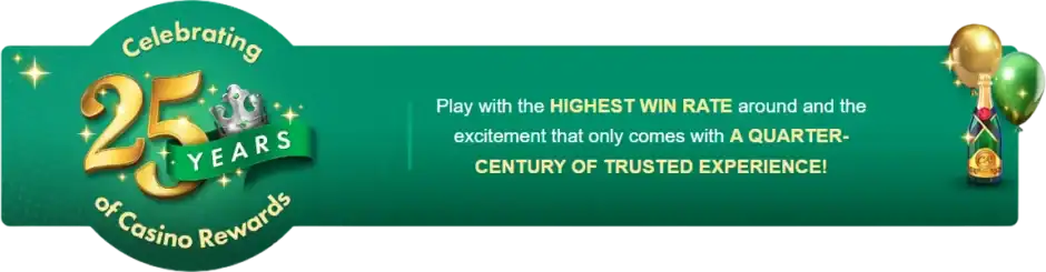 Casino Rewards 25yearcelebration