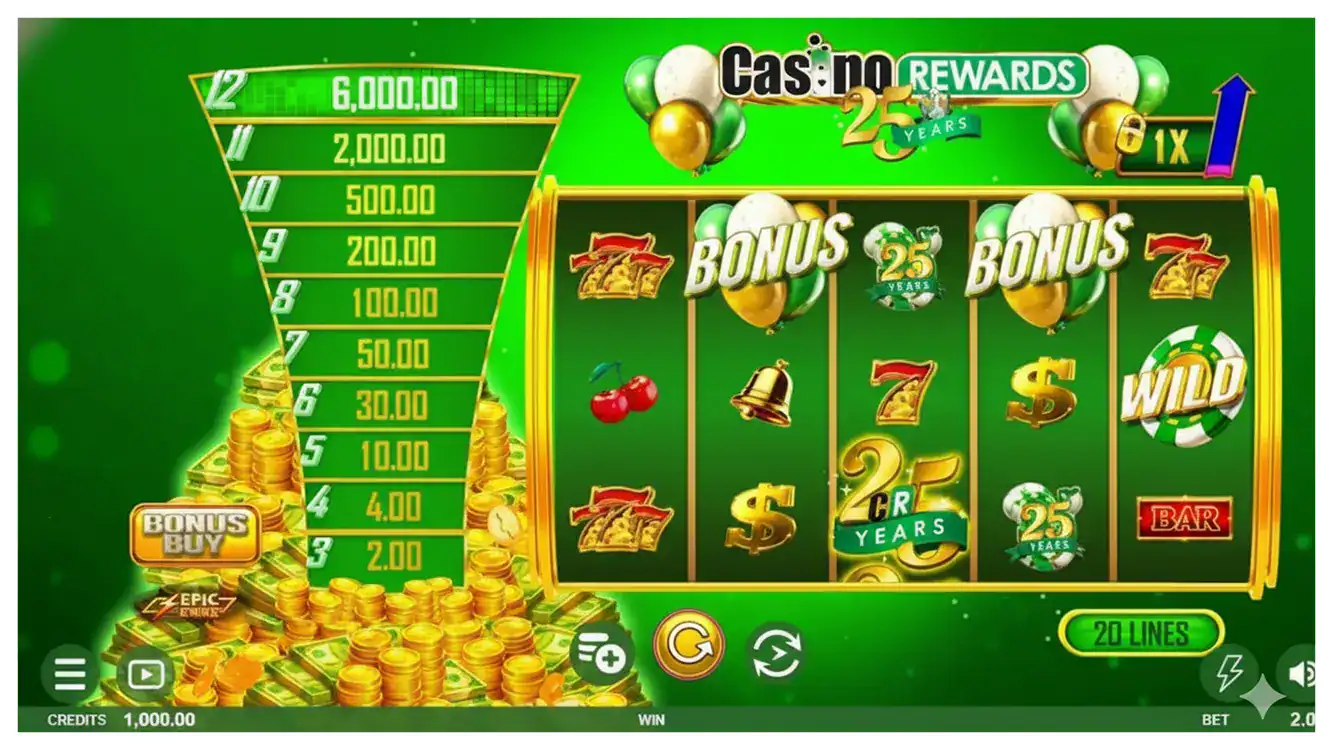 Casino Rewards 25 Years Slot s2