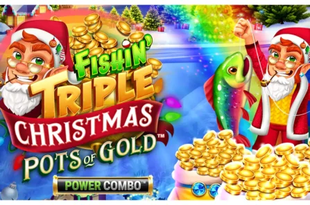 Fishin' Triple Christmas Pots of Gold POWER COMBO slot cover