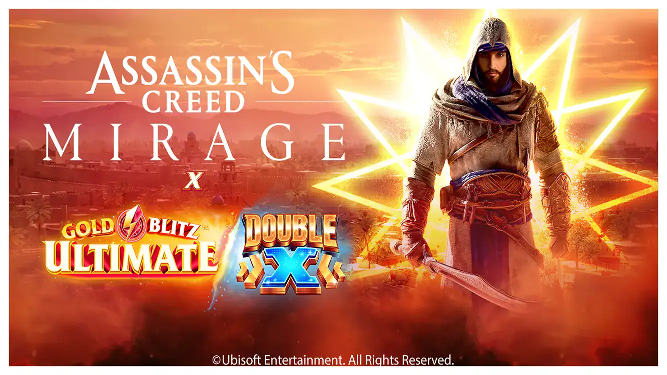 Assassin’s Creed Mirage x Gold Blitz Ultimate DOUBLE X slot cover